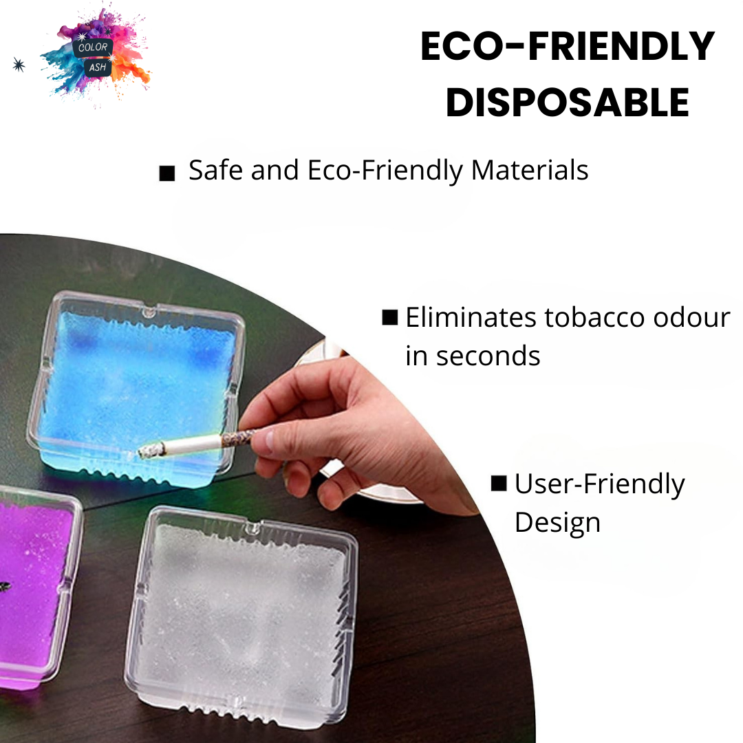 Color Ash - Disposable Gel Ashtray Anti-odour